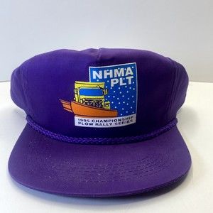 Vintage NHMA PLT 1995 Championship Plow Rally Series Snapback Rope Hat